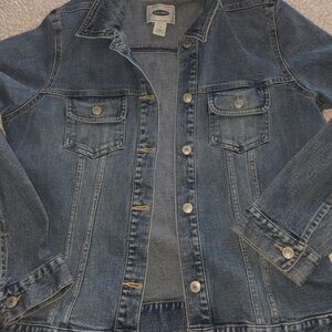 Old Navy Medium Blue Denim Jacket with Chest Pockets